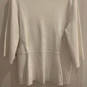 LK Bennett peplum top and bell sleeves - cream color. Mint condition